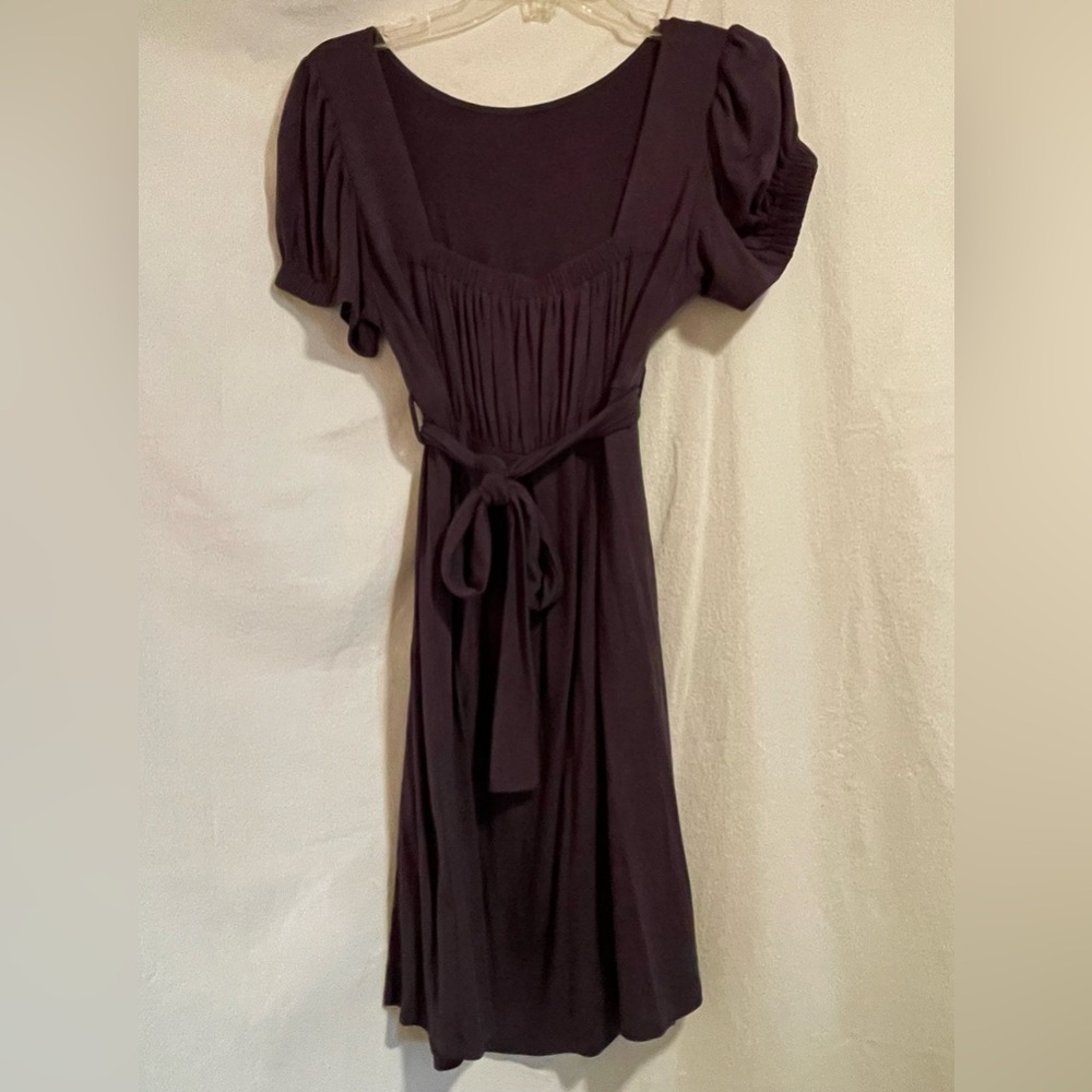 Moon Collection Charcoal Dress with Tie Waist